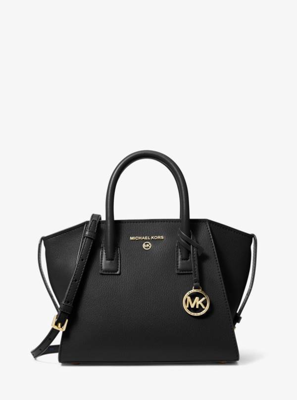 Damske Satchel Taske Michael Kors Avril Small Leather Top-Zip Čierne - Kabelky Michael Kors Outlet | WIHMN-5908
